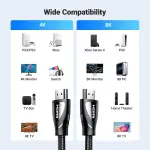 UGREEN HDMI A M/M Cable with Braided 5m 8K@60Hz/4K@120Hz