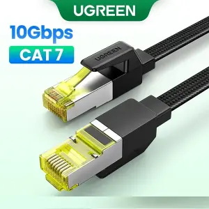 عرض UGREEN CAT7 محمي كابل دائري مع مضفر رؤوس توصيل معيارية 0.5m