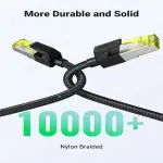 UGREEN CAT7 Shielded Round Cable with Braided Modular Plugs 0.5m