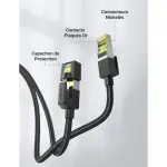 UGREEN CAT7 Shielded Round Cable with Braided Modular Plugs 0.5m