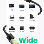 UGREEN CAT7 Shielded Round Cable with Braided Modular Plugs 1m