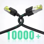 UGREEN CAT7 Shielded Round Cable with Braided Modular Plugs 1m