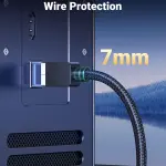 UGREEN CAT8 محمي دائري كابل مضفر رؤوس توصيل معيارية 1m