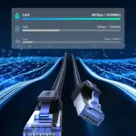 UGREEN CAT8 محمي دائري كابل مضفر رؤوس توصيل معيارية 5m