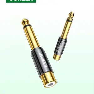 UGREEN 6.35mm ذكر إلى RCA أنثى محول