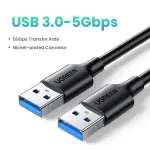 UGREEN USB-A Male to USB-A Male USB 3.0 Alu Case Braided Cable 0.5m (Black)