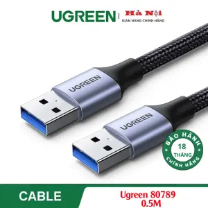 عرض UGREEN USB-A Male to USB-A Male USB 3.0 Alu Case Braided… (Black)