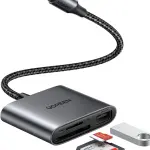 UGREEN USB-C إلى SD/TF + USB 2.0 Memory قارئ بطاقات
