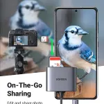 UGREEN USB-C إلى SD/TF + USB 2.0 Memory قارئ بطاقات