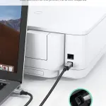 UGREEN USB 2.0 AM إلى BM كابل طابعة 1.5M