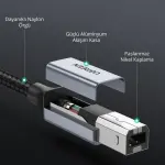 UGREEN USB 2.0 AM إلى BM كابل طابعة 3M