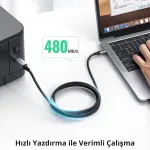 UGREEN USB 2.0 AM إلى BM كابل طابعة 3M