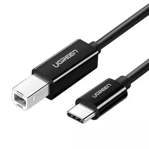 UGREEN USB-C ذكر إلى USB-B 2.0 ذكر Printer كابل ABS Plastic علبة 1m (أسود)