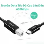 UGREEN USB-C Male to USB-B 2.0 Male Printer Cable ABS Plastic Case 1m (Black)