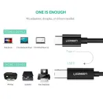 UGREEN USB-C Male to USB-B 2.0 Male Printer Cable ABS Plastic Case 1m (Black)