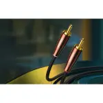 UGREEN 3.5mm ذكر إلى 2RCA Copper علبة مضفر Aux كابل 2m