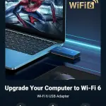 UGREEN AX1800 Dual-Band Wireless Adapter (Wi-Fi 6) 2.4GHz: 574Mbps; 5GHz: 1201Mbps