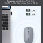 UGREEN محمول لاسلكي ماوس 2.4GHZ Ultra Slim (Light رمادي) (بطارية قلوية AA not مشمول)