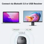 UGREEN مريح لاسلكي & BLT ماوس (أسود) (بطارية قلوية AA not مشمول)