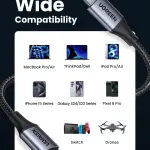 UGREEN Type C 2.0 ذكر إلى Type C 2.0 ذكر شحن&كابل بيانات(240W Max) 2M