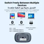 UGREEN FUN+ Wireless Mouse 2.4 & BLT Black simultaneously connect 3 devices (one 2.4G, two BT)