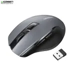 UGREEN ماوس لاسلكي مريح 2.4G 4000DPI Silence Design (أسود) (بطارية قلوية AA not مشمول)