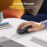 UGREEN ماوس لاسلكي مريح 2.4G 4000DPI Silence Design (أسود) (بطارية قلوية AA not مشمول)