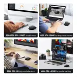 UGREEN ماوس لاسلكي مريح 2.4G 4000DPI Silence Design (أسود) (بطارية قلوية AA not مشمول)
