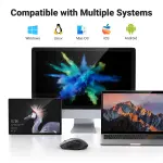 UGREEN ماوس لاسلكي مريح 2.4G 4000DPI Silence Design (أسود) (بطارية قلوية AA not مشمول)