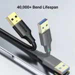 UGREEN USB-A 3.0 كابل ذكر إلى ذكر 3m (أسود)