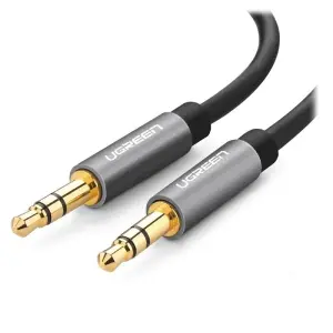 UGREEN 3.5mm Male to Male 4-Pole Microphone Audio Cable 0.5m (Blue aluminum shell + Braid)