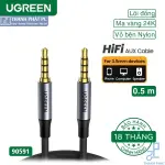 UGREEN 3.5mm Male to Male 4-Pole Microphone Audio Cable 0.5m (Blue aluminum shell + Braid)