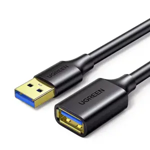 UGREEN USB-A ذكر إلى USB-A أنثى كابل تمديد 5m (أسود)