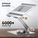 UGREEN حامل لابتوب دوار بالكامل قابل للتعديل والطي أفقي rotation 360 (201mm) حتى 17.3" (فضي)