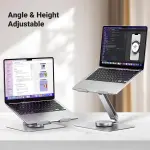 UGREEN حامل لابتوب دوار بالكامل قابل للتعديل والطي أفقي rotation 360 (201mm) حتى 17.3" (فضي)