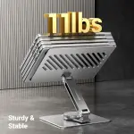 UGREEN حامل لابتوب دوار بالكامل قابل للتعديل والطي أفقي rotation 360 (201mm) حتى 17.3" (فضي)