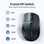 UGREEN Ergonomic Contoured-Shape Design Wireless Mouse Black