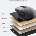 UGREEN مريح Contoured-Shape Design لاسلكي ماوس أسود