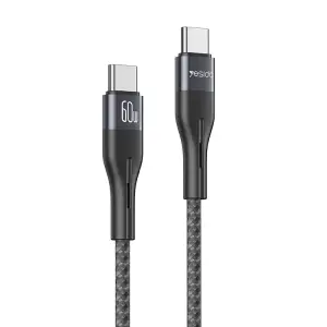 عرض YESIDO CA156 - 60W C to C Cotton Data Cable 1M