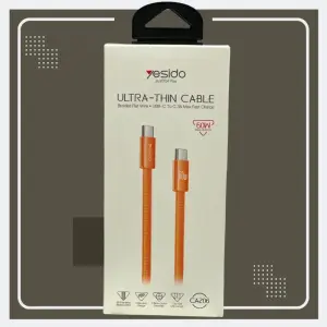 عرض YESIDO CA206-black - C-C 60W Braided Flat Data Cable
