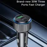 YESIDO Y50 - 60W Aluminum Alloy Car Charger