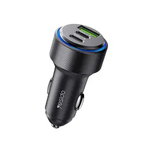 عرض YESIDO Y50 - 60W Aluminum Alloy Car Charger