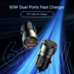 YESIDO Y54 - 60W Dual Fast Car Charger