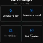 YESIDO Y64 - 50W USB-A+C Car charger