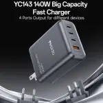 YESIDO YC143 EU - GaN charger 3C1A 140W-EU